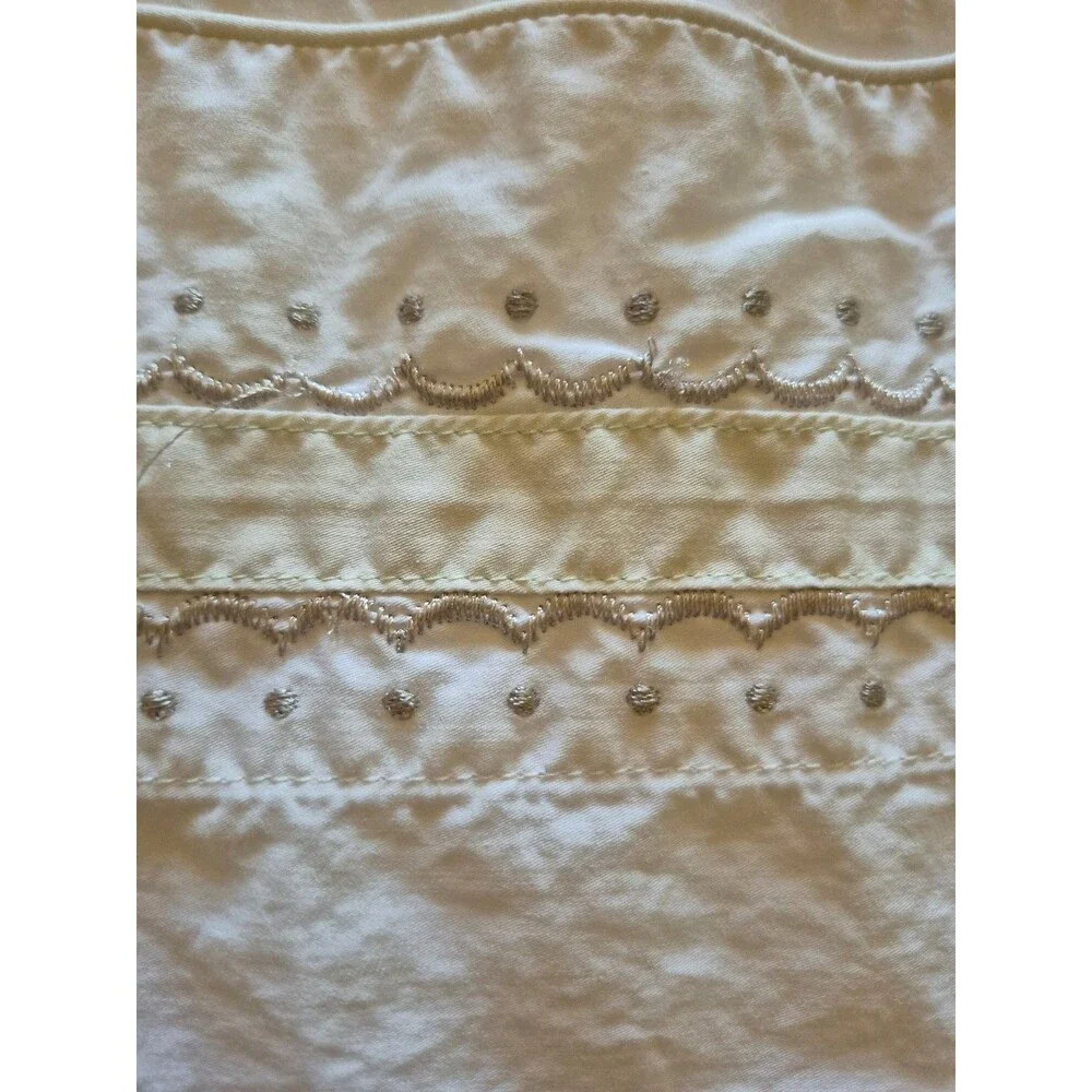 Pottery Barn Monique Lhuillier Embroidered Cotton Percale Sheets Sz Queen